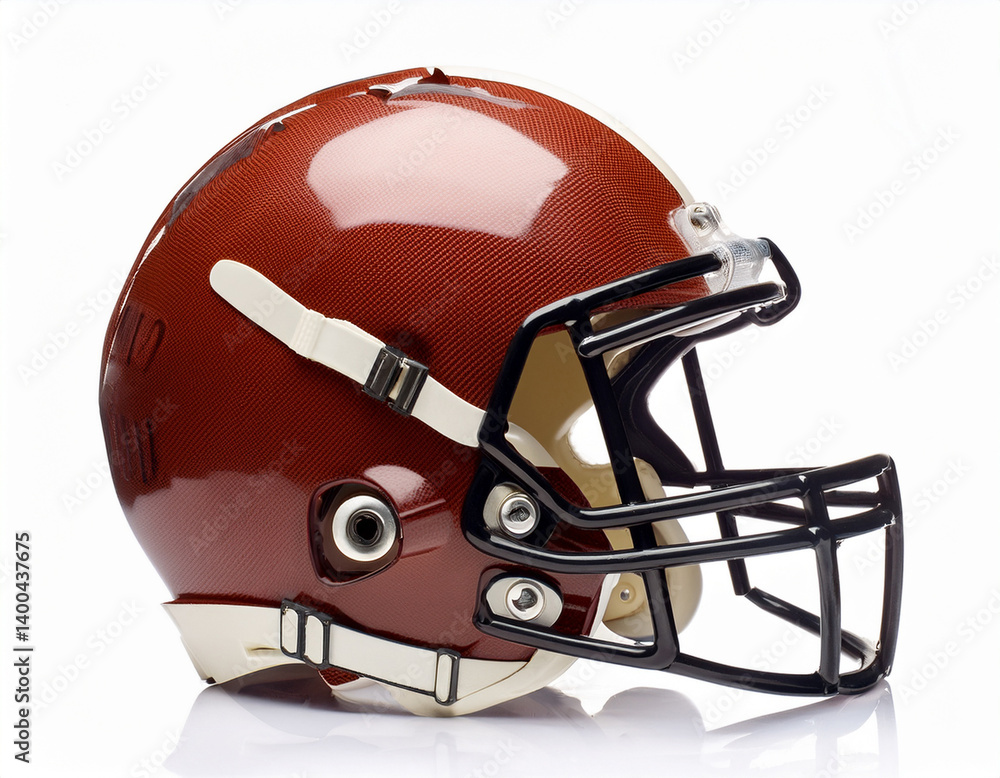 Fototapeta premium american football helmet white background