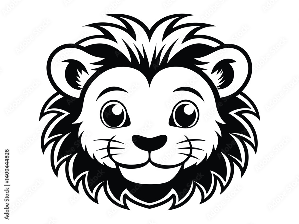 Fototapeta premium Wild cat head vector illustration as a strong animal mascot logo