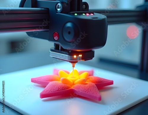 Obraz na płótnie 3D Printed Mashed Potatoes – Futuristic Food Technology Concept
w salonie