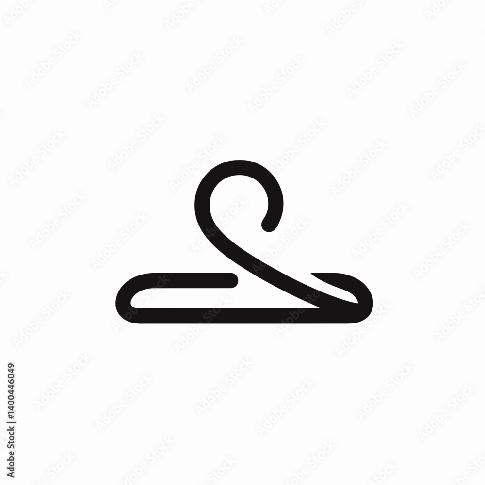 Obraz premium Hairpin Loop Silhouettes in black on a white background