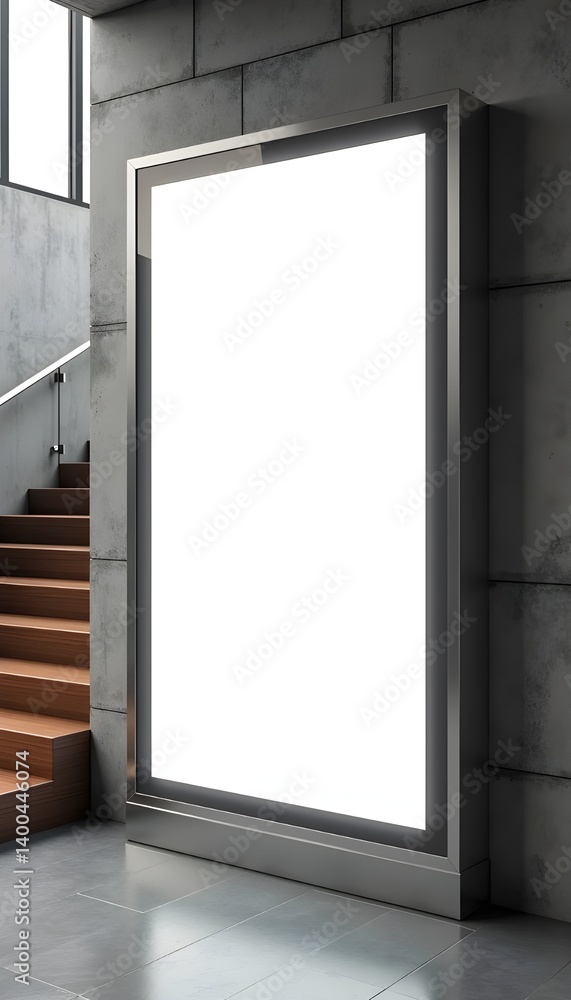 Blank Billboard Poster Mockup in Underground Subway Hall Interior