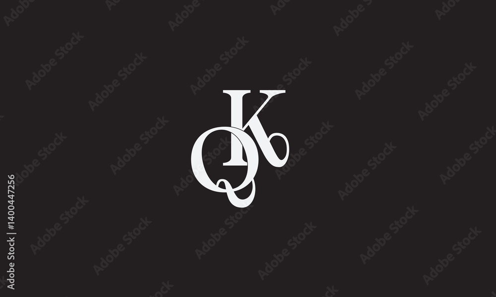 QK, KQ , Q , K , Abstract Letters Logo Monogram QK, KQ , Q , K , Abstract Letters Logo Monogram