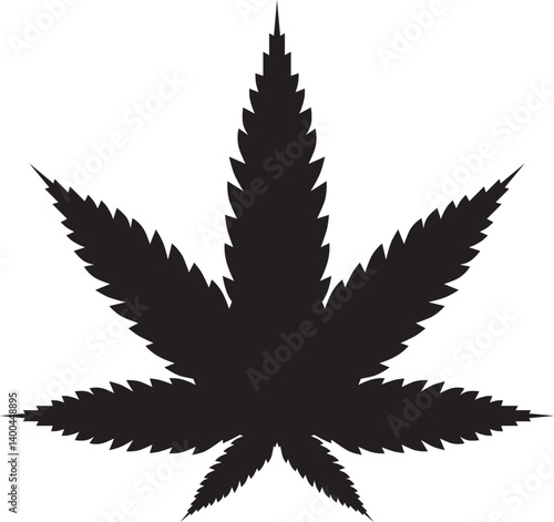 Cannabis or marijuana leaf icon