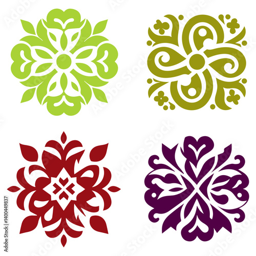 Gorgeous floral mandala emphasizing creative artistic refinement and harmonious decoration