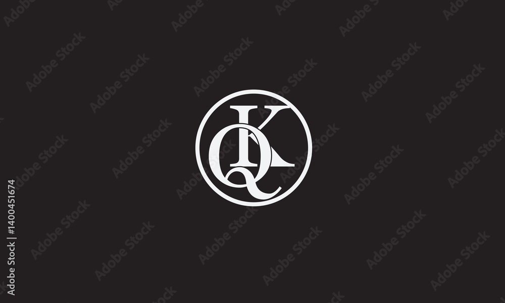 QK, KQ , Q , K , Abstract Letters Logo Monogram QK, KQ , Q , K , Abstract Letters Logo Monogram