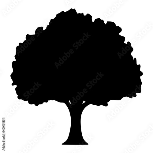 elm tree silhouettes - black elm tree, isolated transparent background