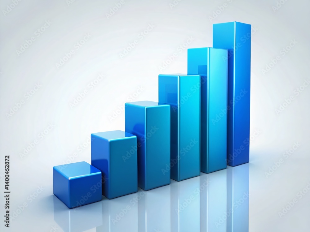 Leading Business Growth: Blue Bar Chart Showing Top Performance Leading Business Growth: Blue Bar Chart Showing Top Performance