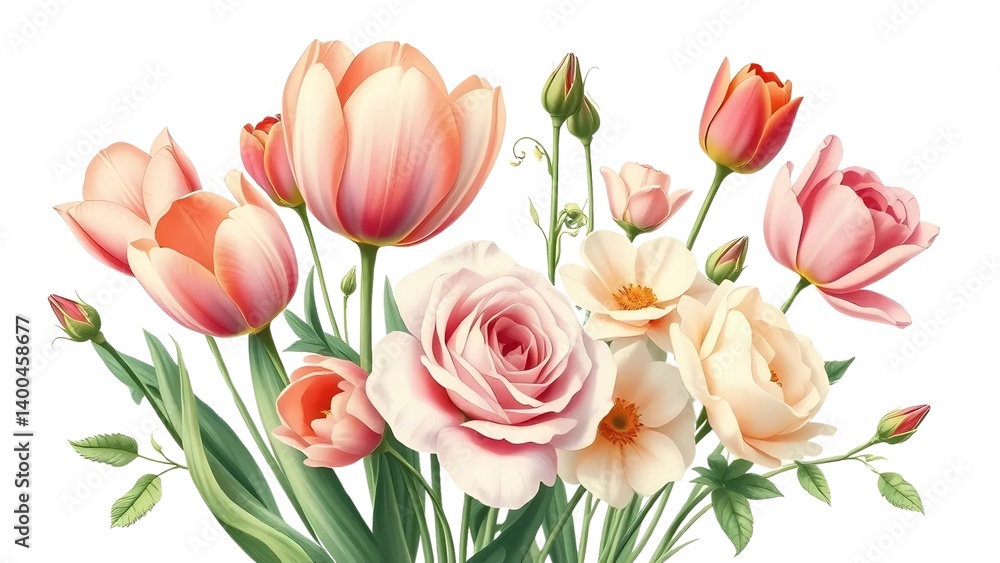 Pastel Flowers botanica 