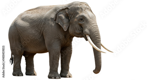 Foto Isolated Majestic Elephant with Tusks