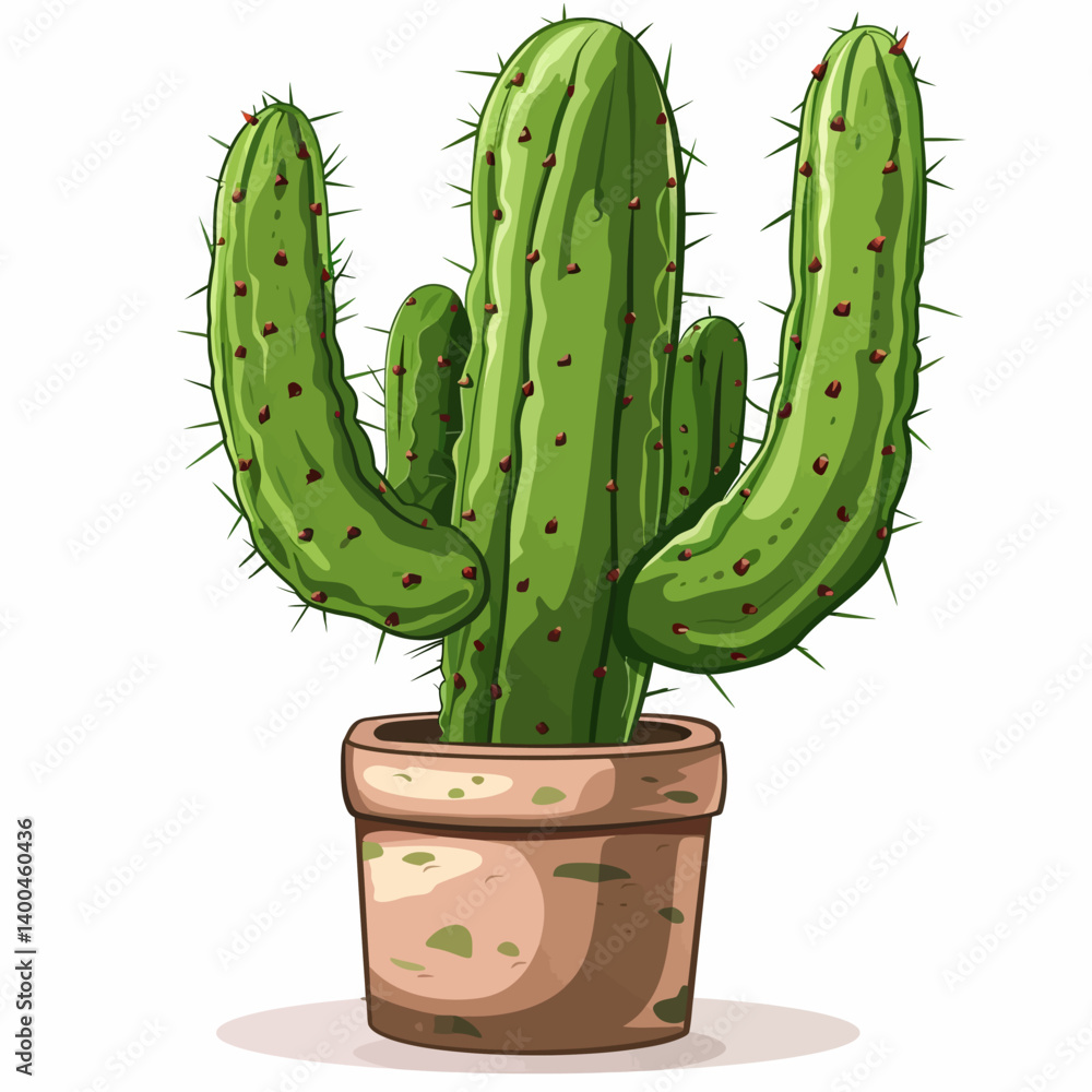 Naklejka premium cactus in a pot