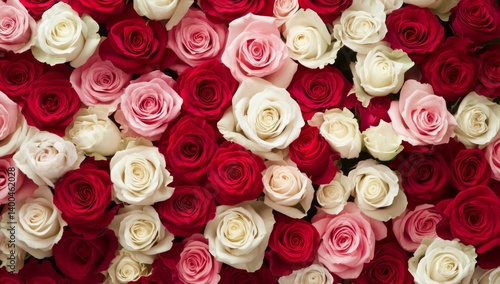 Roses in various shades, a romantic floral display