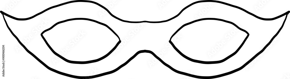 Festive carnival mask silhouette Festive carnival mask silhouette
