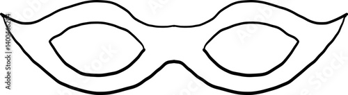 Festive carnival mask silhouette