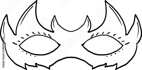 Festive carnival mask silhouette
