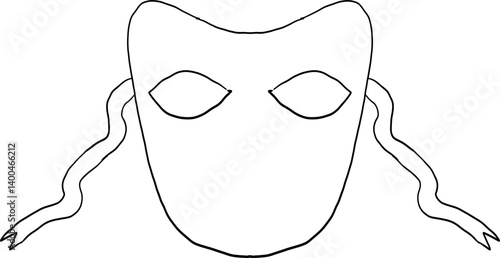 Festive carnival mask silhouette