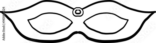 Festive carnival mask silhouette