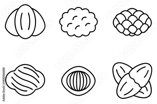 gnocchi line art illustration of handmade pasta shapes