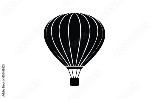 Hot air balloon icon silhouette