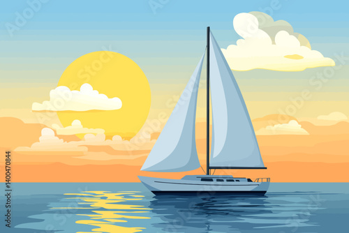 sailing boat on the sea