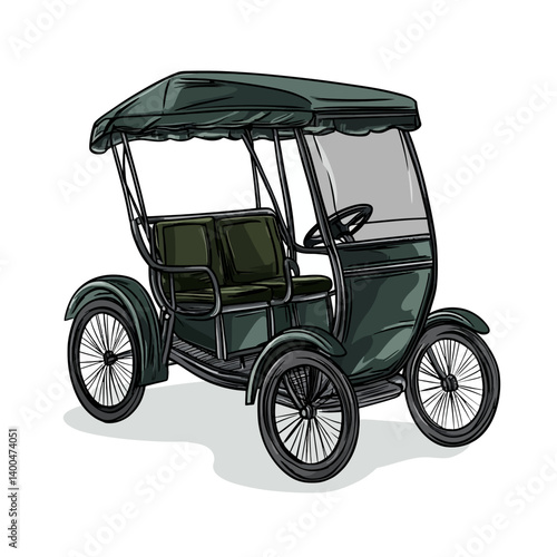 Black tuk tuk cartoon 
