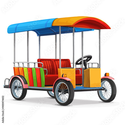 vector illustration of a tuk tuk cartoon 