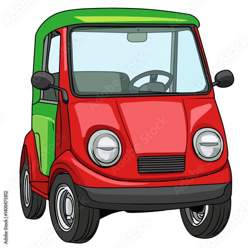 Tuk tuk cartoon vector illustration 