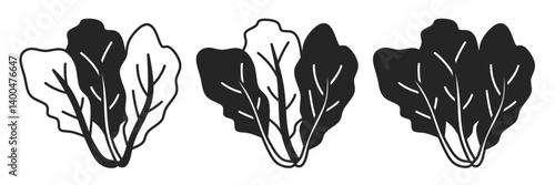 Spinach icon on white background. Vector logo spinach illustration.