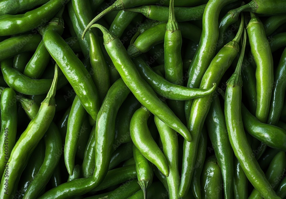 Fresh Green Peppers Spread Out on a Rustic Wooden Background Fresh Green Peppers Spread Out on a Rustic Wooden Background