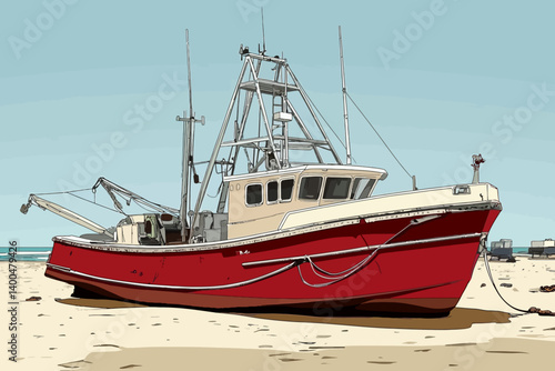 fishing boats on the beach