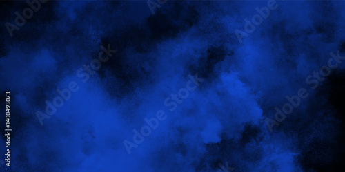 Abstract smoke in dark background. Texture and desktop picture .background with particles in the form of blue smoke .dramatic sky with clouds on blue background .background with copy space for design.