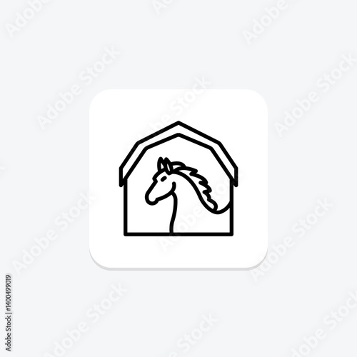 Horse Stable, vector, pixel perfect, illustrator file