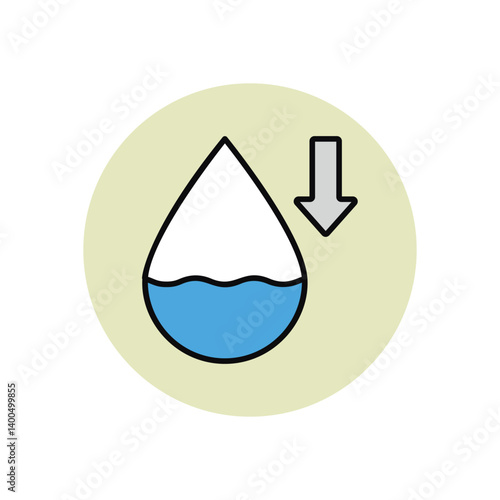 Water Crisis vector icon stock illustration