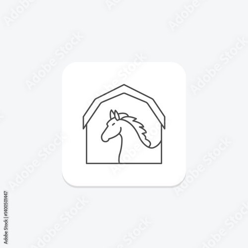 Horse Stable, vector, pixel perfect, illustrator file