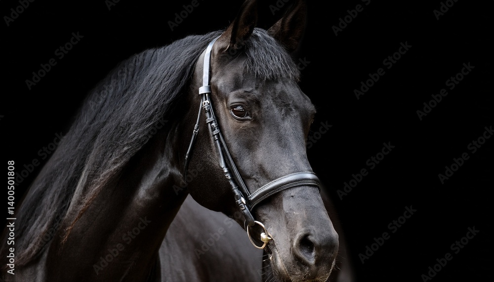 Fototapeta premium black horse portrait