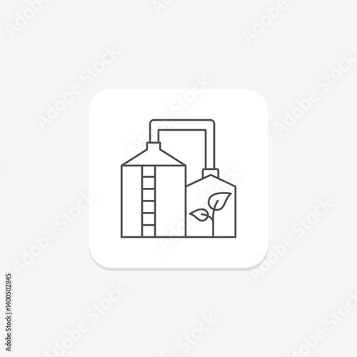 Biogas Production Plant, vector, pixel perfect, illustrator file
