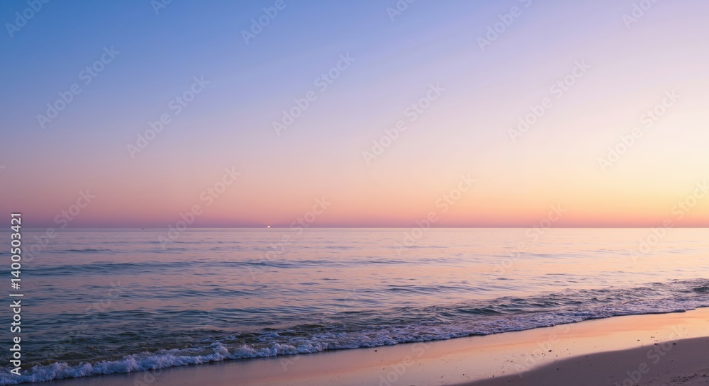 Obraz premium Tranquil seascape at sunset over calm waters 