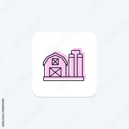 Dairy Barn, vector, pixel perfect, illustrator file