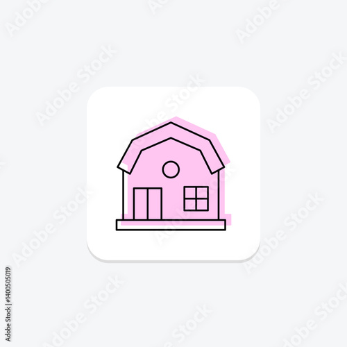Farm Guest House, vector, pixel perfect, illustrator file