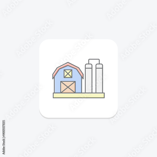 Dairy Barn, vector, pixel perfect, illustrator file