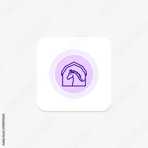 Horse Stable, vector, pixel perfect, illustrator file