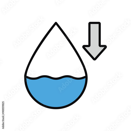Water Crisis vector icon stock illustration