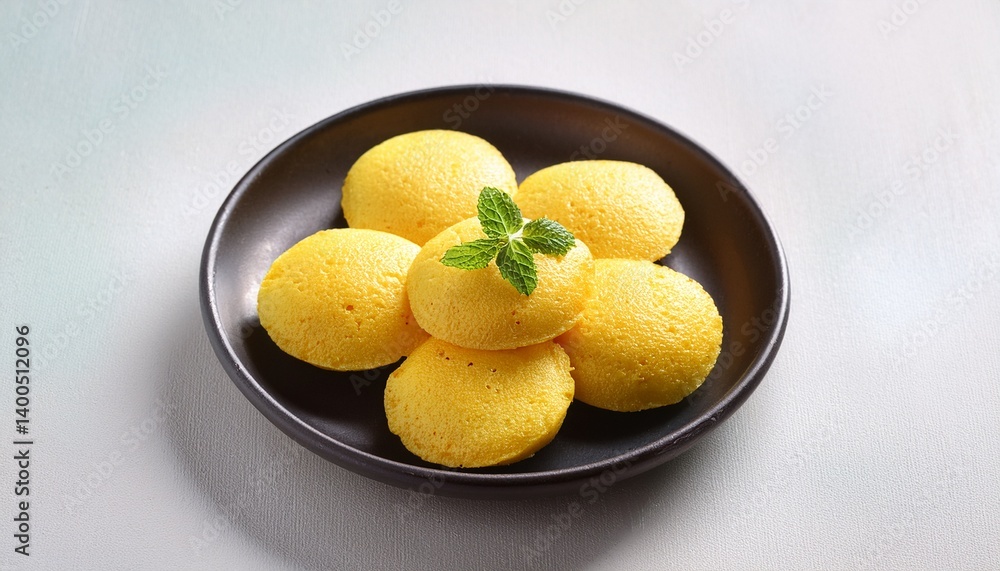idli dhokla in plate top view idli dhokla in plate top view