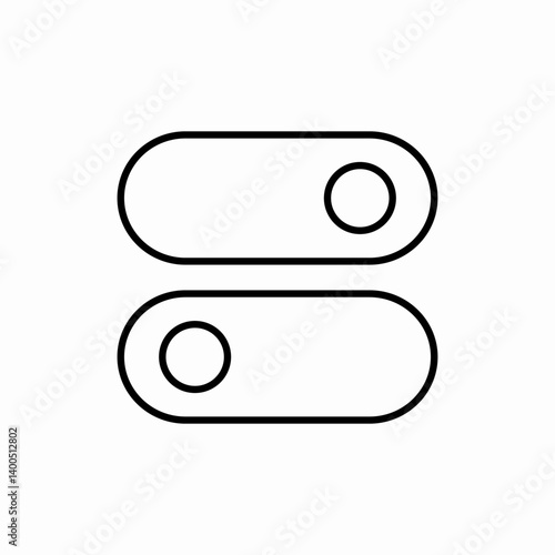 toggle switch control button icon vector sign