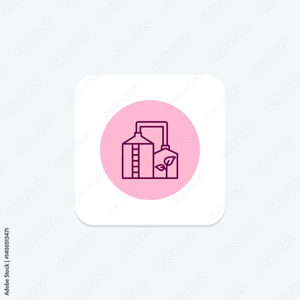 Biogas Production Plant, vector, pixel perfect, illustrator file Biogas Production Plant, vector, pixel perfect, illustrator file