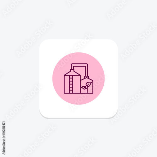 Biogas Production Plant, vector, pixel perfect, illustrator file