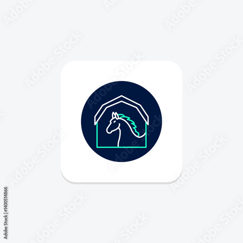 Horse Stable, vector, pixel perfect, illustrator file