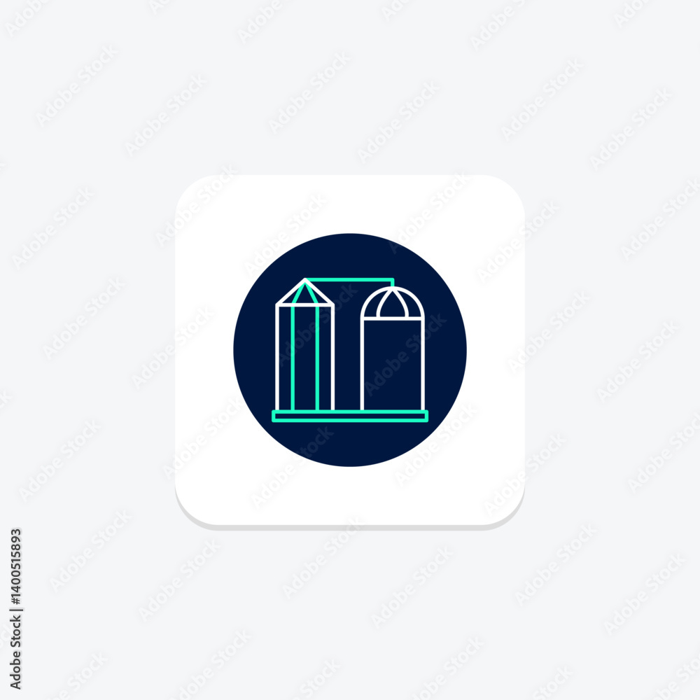 Grain Elevator, vector, pixel perfect, illustrator file Grain Elevator, vector, pixel perfect, illustrator file