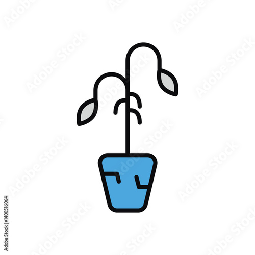 Water Crisis vector icon stock illustration