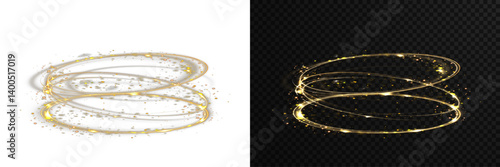 Radiant gold twirl loops in circular light motion.
Shimmering arc sparkles as glowing vector fire line.
Round light spin flows with dynamic sparkling rhythm.