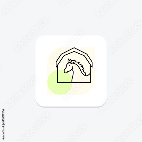 Horse Stable, vector, pixel perfect, illustrator file